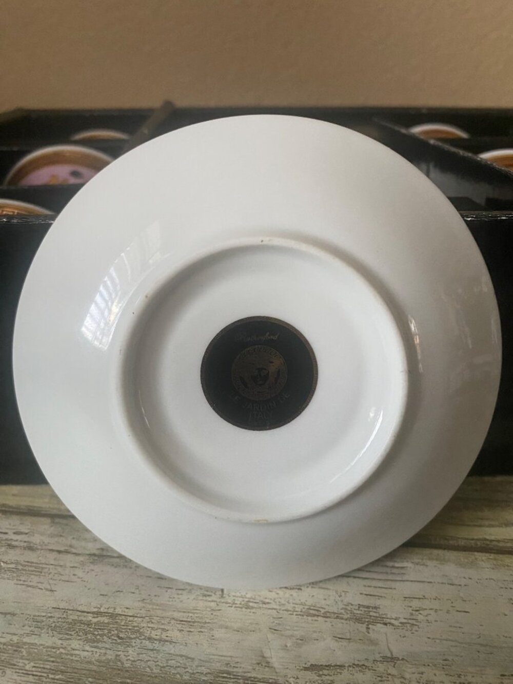 Aramco Imports Rutherford Le Jardin Italy 12Pc Espresso Cup Saucer Set w/Box Vtg - Picture 4 of 16